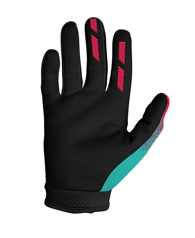 SEVEN Annex 7 DOT Handschuhe Jugend - Flo Rot/Mint Blau