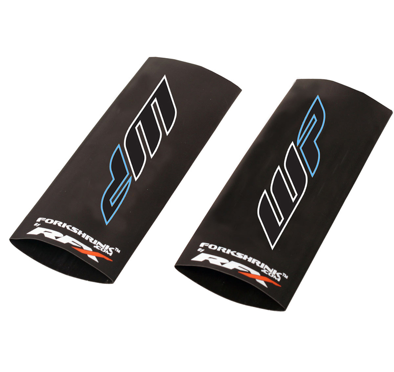 RFX Race Series Gabelschrumpfschlauch - Schutz mit WP-Logo - Weiß/Blau