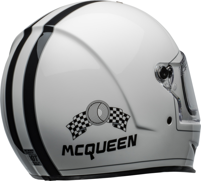 BELL Eliminator Helm - Steve McQueen Gloss White BELL Eliminator Helm - Steve McQueen Gloss White