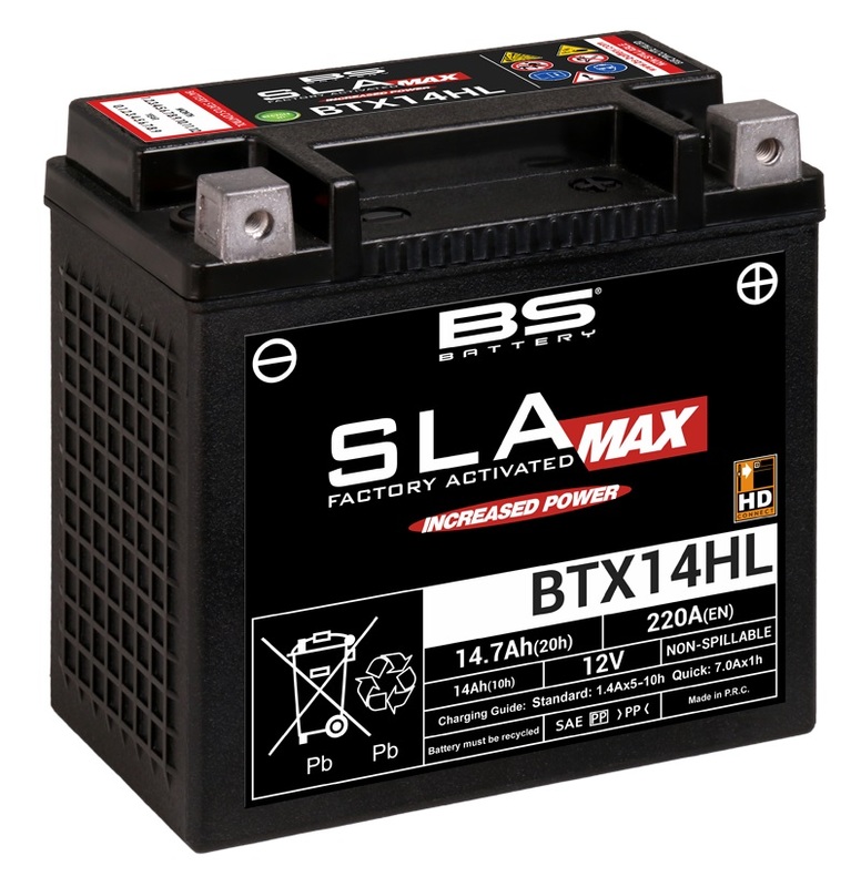 BS BATTERY SLA Max Wartungsfreie Batterie Werkseitig aktiviert - BTX14HL BS BATTERY SLA Max Wartungsfreie Batterie Werkseitig aktiviert - BTX14HL