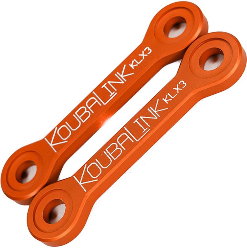 KOUBALINK Tieferlegungssatz (25.4 - 31.8 mm) Orange - passend für Kawasaki KLX250R / 300R KOUBALINK Tieferlegungssatz (25.4 - 31.8 mm) Orange - passend für Kawasaki KLX250R / 300R