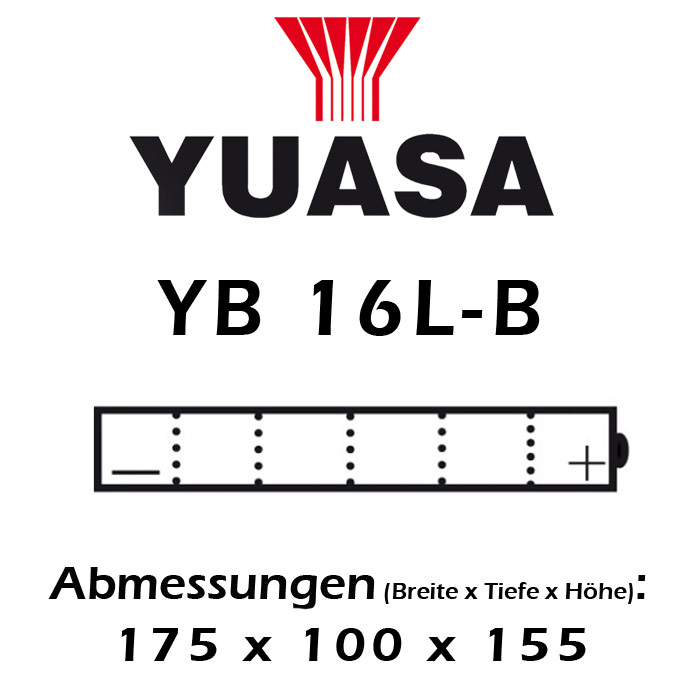 Batterie YUASA YB16L-B 19 AH