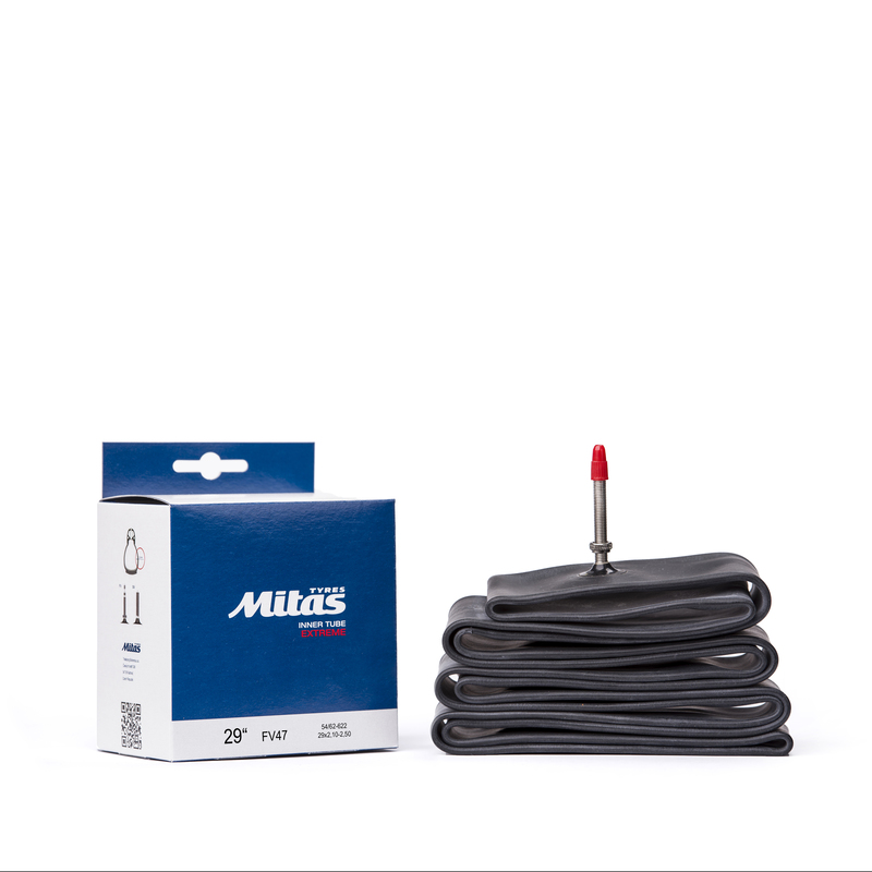 RUBENA Extreme Bicycle Inner Tube 27,5X2,10-3,00 Fv47 Presta MITAS Extreme Bicycle Inner Tube 26X2,10-3,00 Fv47 Presta