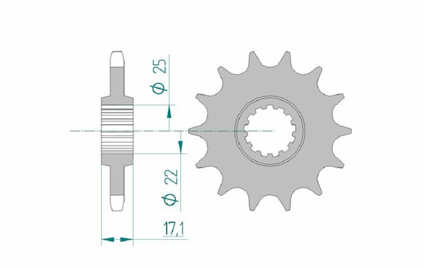 AFAM Standard Stahlritzel vorne 20405 - 525