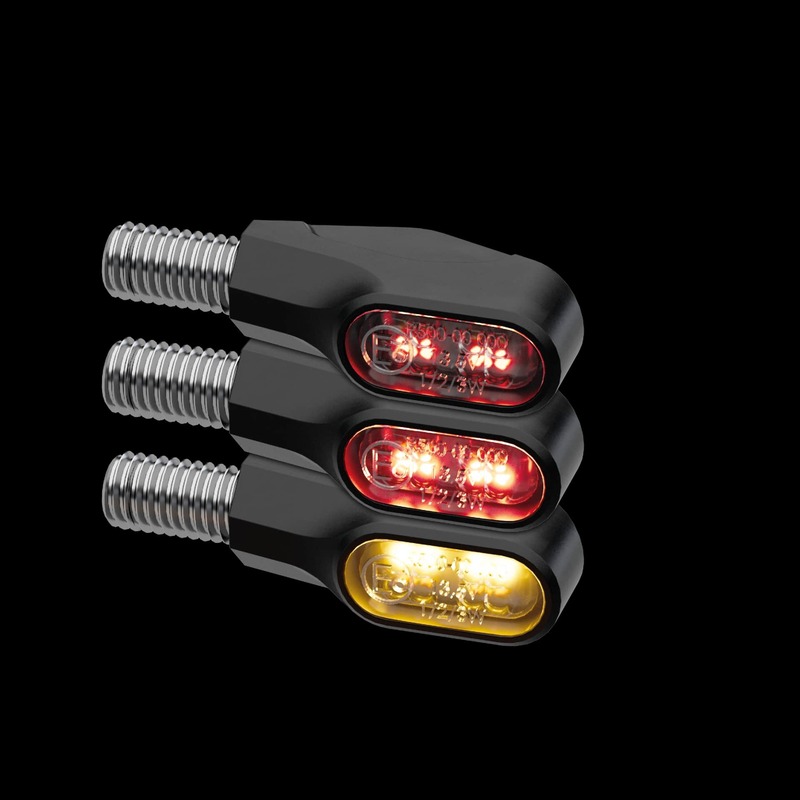 HIGHSIDER Ventura-X LED-Rücklicht/Blinker, Schwarz, Rauchgrau