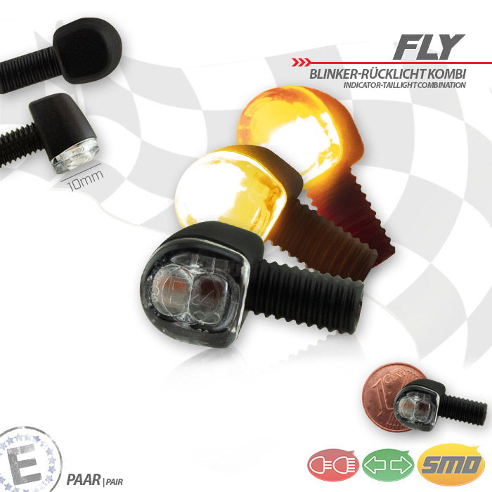 SMD-Blinker-RL Kombi Fly Alu schwarz SMD-Blinker-RL Kombi Fly Alu schwarz