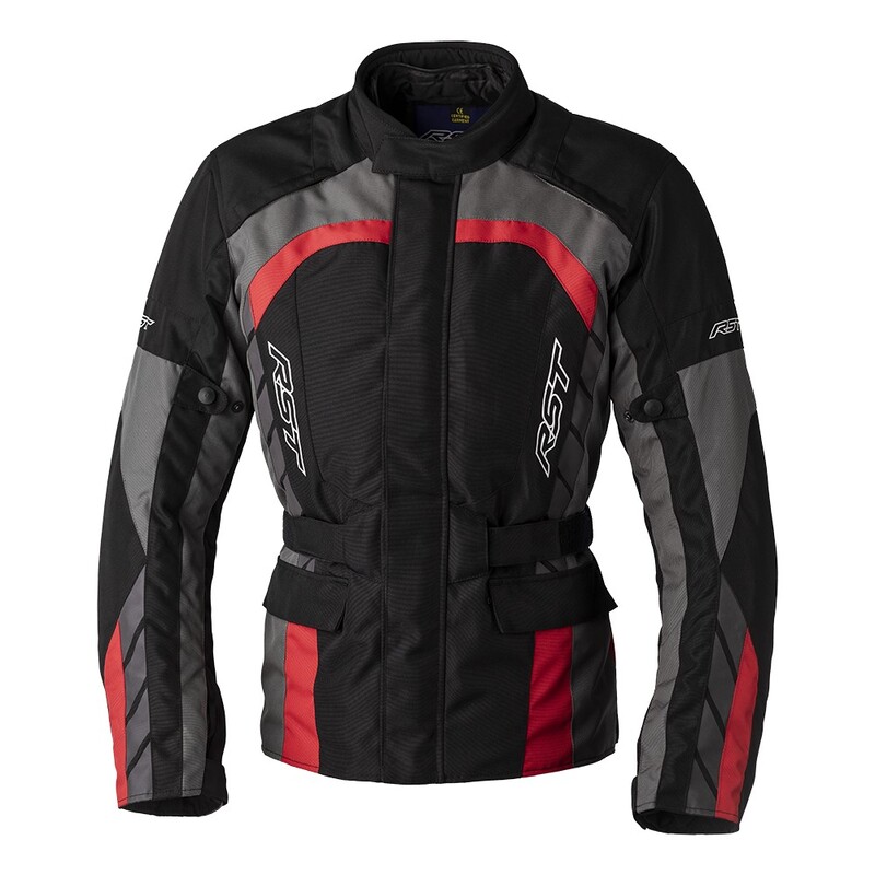RST Alpha 5 CE Textil-Jacke - Schwarz/Rot Größe S RST Alpha 5 CE Textil-Jacke - Schwarz/Rot Größe M