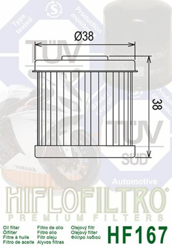 HIFLOFILTRO Ölfilter - HF167 HIFLOFILTRO Ölfilter - HF167
