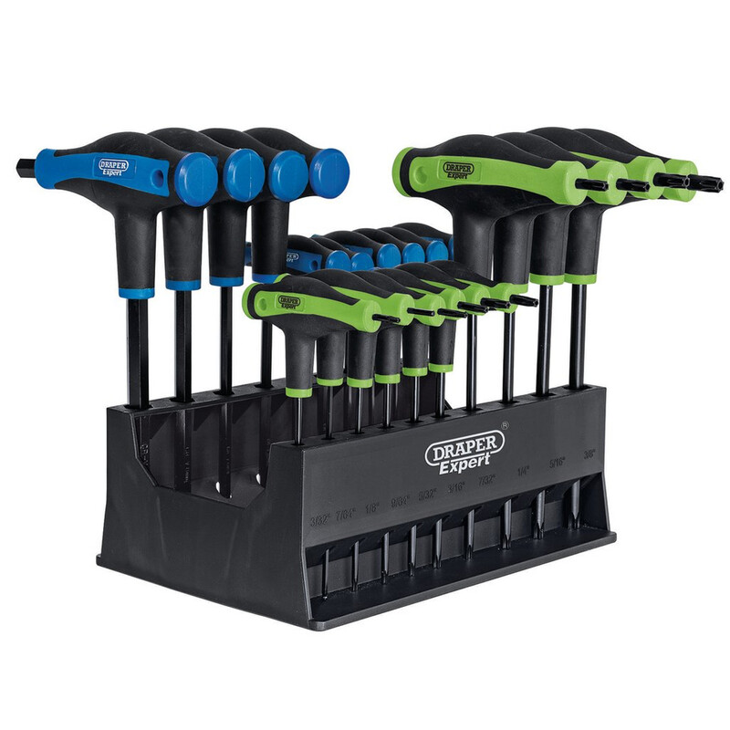 DRAPER Expert TX-STAR® & Hex Soft Grip Metrischer T-Griff-Schlüsselsatz - 20-teilig DRAPER Expert TX-STAR® & Hex Soft Grip Metrischer T-Griff-Schlüsselsatz - 20-teilig