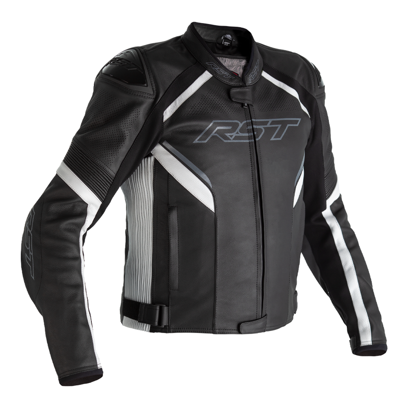 RST Sabre Airbag Lederjacke - Schwarz/Weiß Größe XS RST Sabre Airbag Lederjacke - Schwarz/Weiß Größe XS