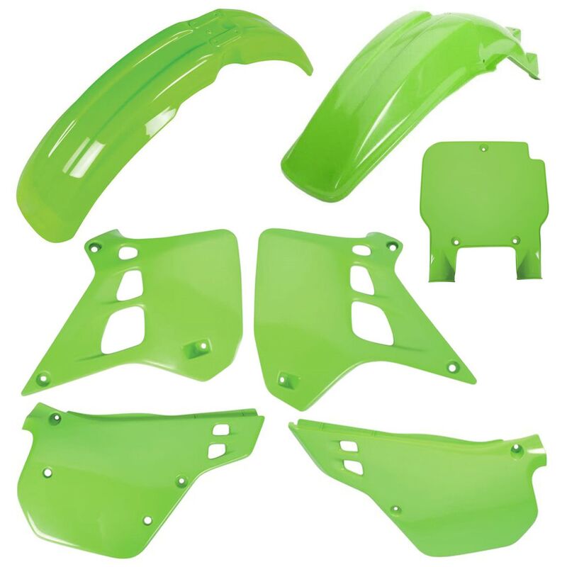 POLISPORT Plastik-Kit Originalfarbe  - passend für Kawasaki KX 125 (90-91)