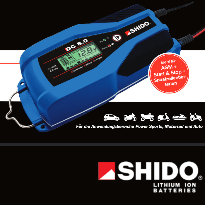 Batterieladegerät DC8 SHIDO STD/MF/LI