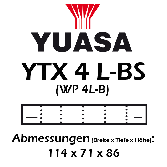Batterie YUASA YTX4L-BS 3 AH MF