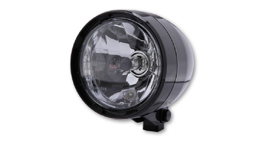 SHIN YO ABS Scheinwerfer mit Standlicht, Schwarz, HS1, untere Befestigung