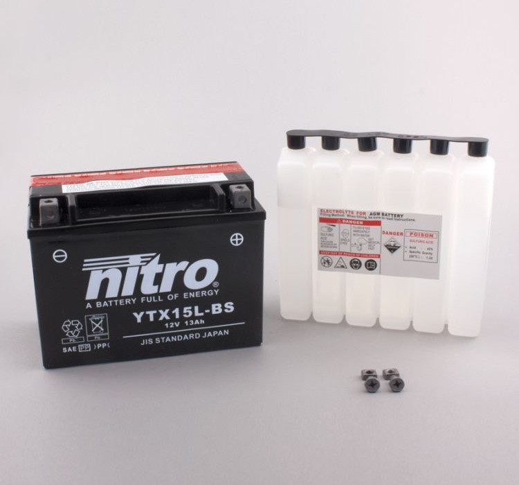 Batterie Nitro YTX15L-BS 13AH MF