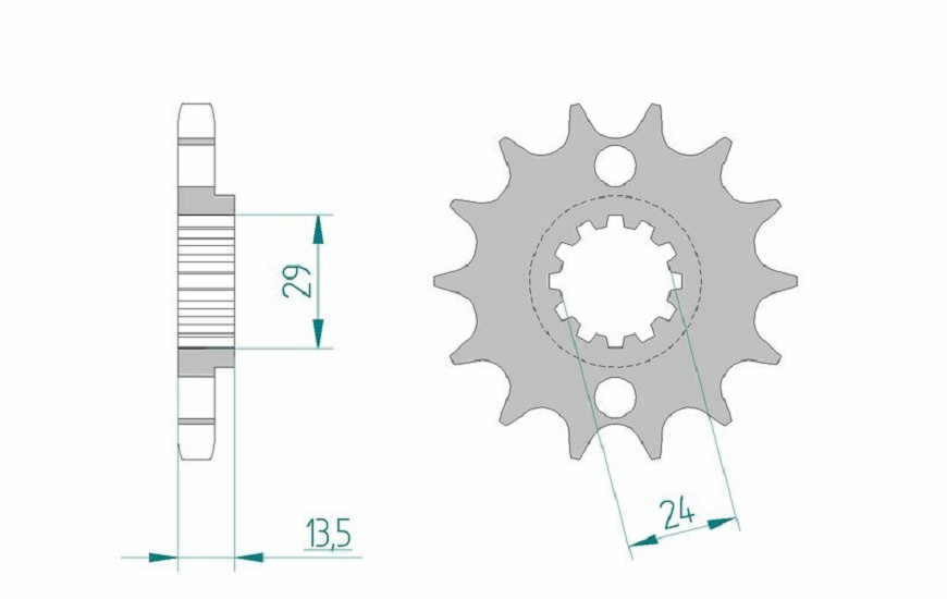 AFAM Standard Stahlritzel vorne 24801 - 630 AFAM Standard Stahlritzel vorne 24801 - 630