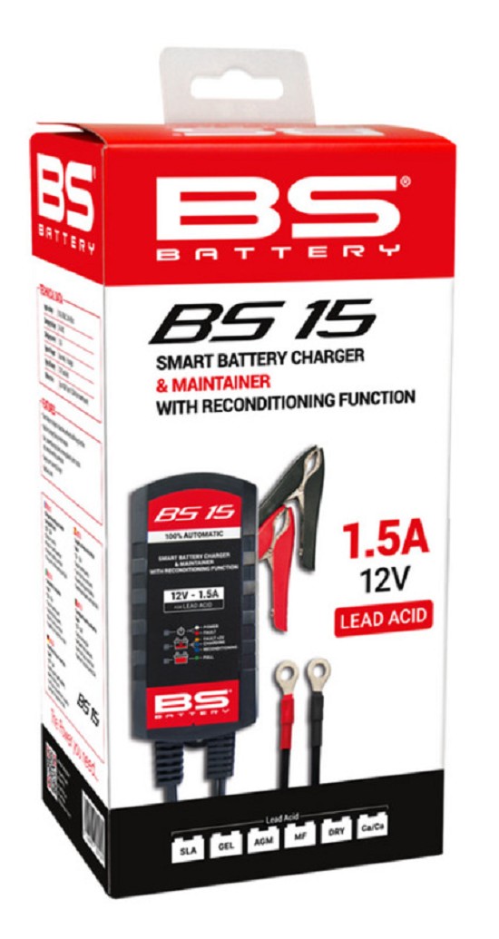 BS BATTERY BS15 Intelligentes Batterie-Ladegerät