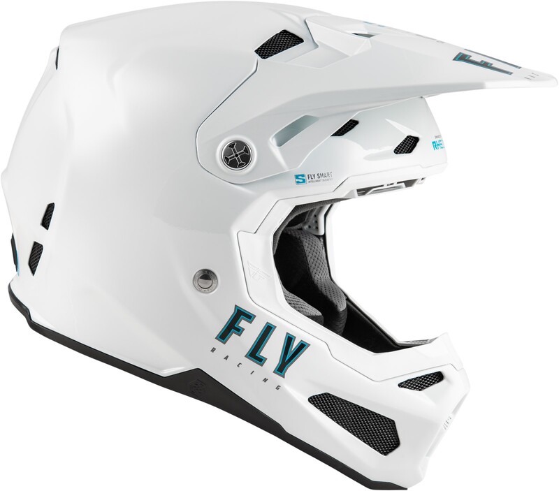 FLY RACING Formula S Carbon Solid Jugend Helm - Weiß