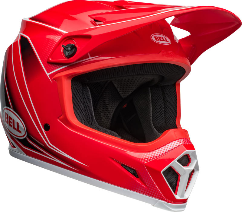 BELL MX-9 Mips Helm - Zone Gloss Red