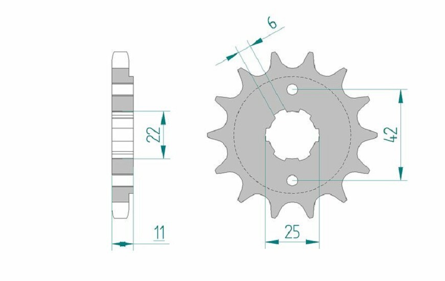 AFAM Standard Stahlritzel vorne 20505 - 530 AFAM Standard Stahlritzel vorne 20505 - 530