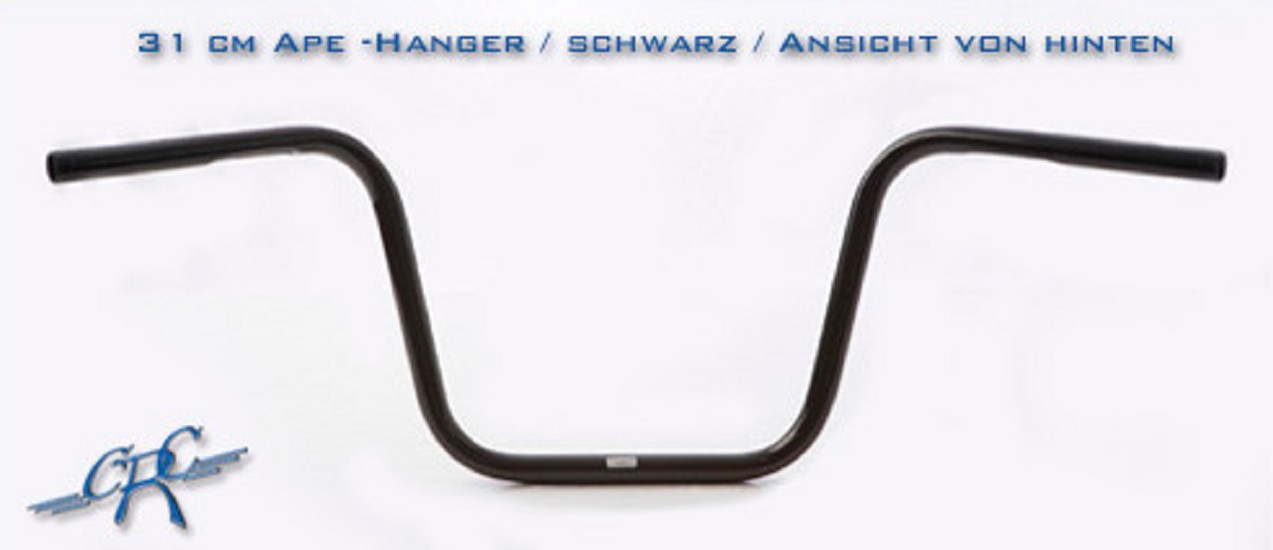 1 Zoll-Lenker Ape Hanger schwarz/Kerbe 1 Zoll-Lenker Ape Hanger schwarz/Kerbe