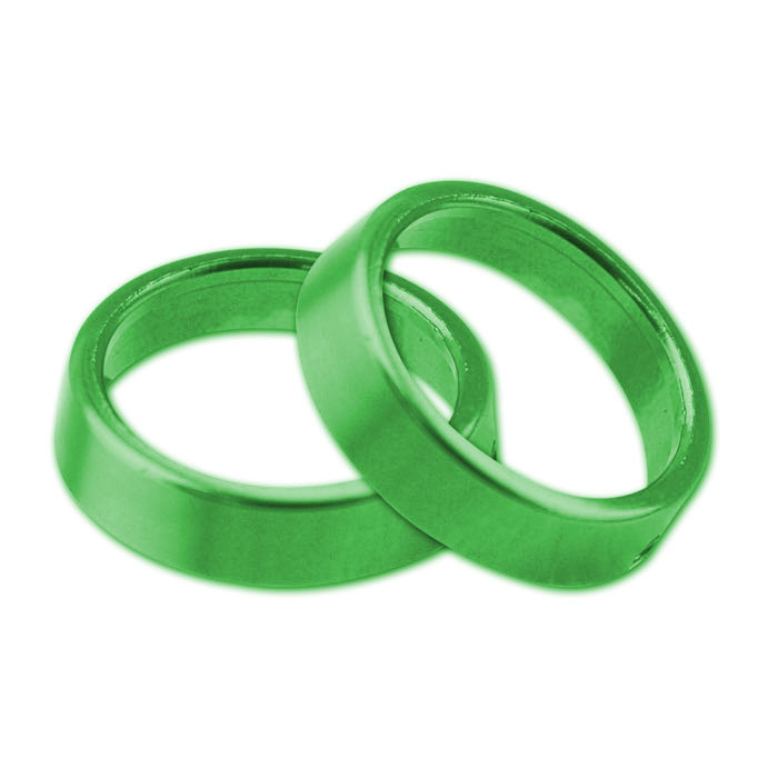 Zierring Alu Blinker Jack grün Paar