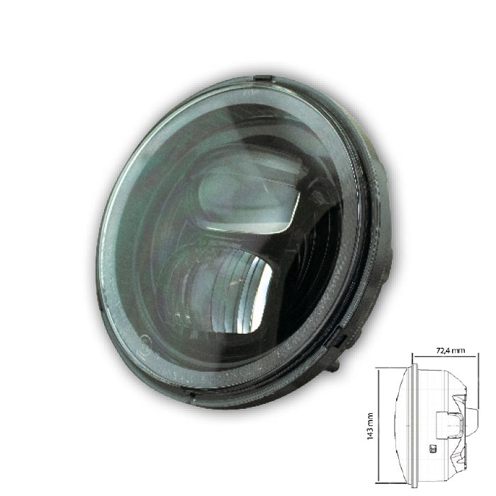Scheinwerfereinsatz-LED Pearl 5-3/4 schwarz Scheinwerfereinsatz-LED Pearl 5-3/4 schwarz