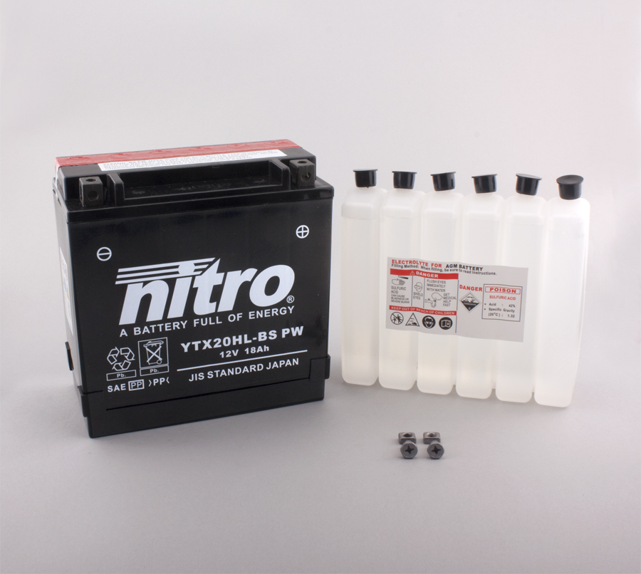 Batterie NITRO NTX20HL-BS-PW (CP) mit Säurepack 12V/18Ah [175x87x175] CCA=310A