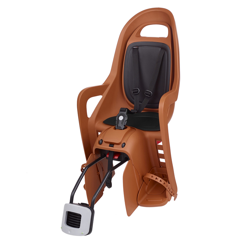 POLISPORT Groovy RS+ Rear Child Bike Seat Frame Mounting - Caramel Brown/Black POLISPORT Groovy RS+ Rear Child Bike Seat Frame Mounting - Caramel Brown/Black