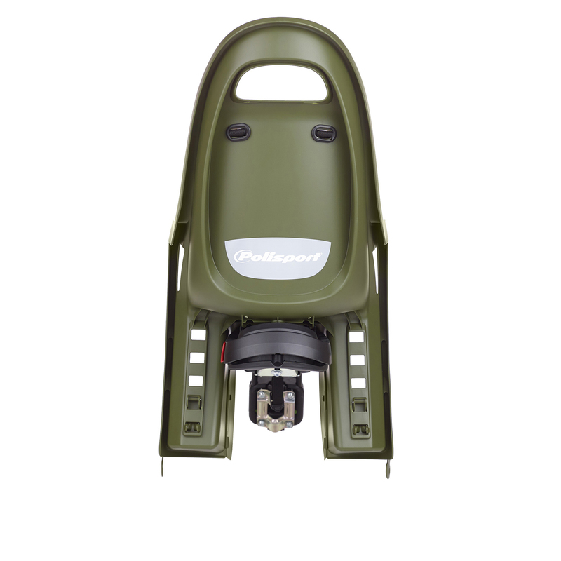 POLISPORT Groovy RS+ Rear Child Bike Seat Frame Mounting - Dark Green/Cream POLISPORT Groovy RS+ Rear Child Bike Seat Frame Mounting - Dark Green/Cream