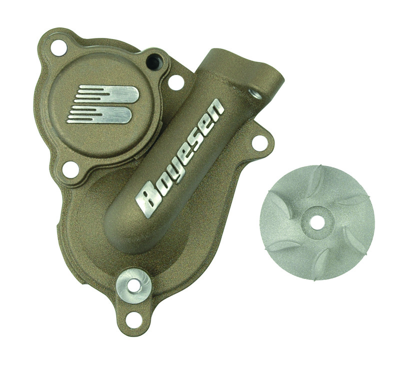 BOYESEN Wasserpumpenabdeckung mit Laufrad - passend für Kawasaki KX450 BOYESEN Wasserpumpenabdeckung mit Laufrad - passend für KTM /Husqvarna