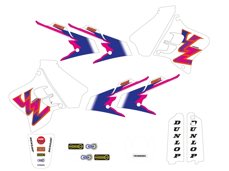 TECNOSEL Stickers Kit Team passend für Yamaha 1993
