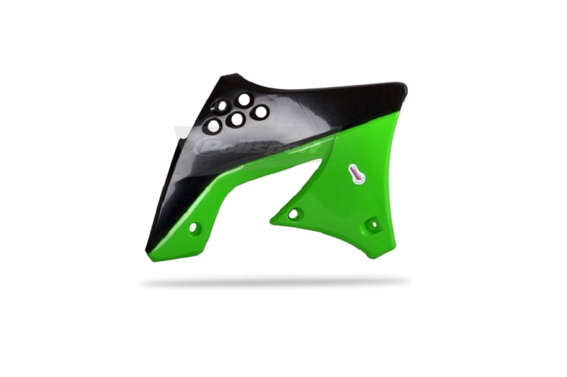 POLISPORT Kühlerspoiler seitlich KX250F 09-12 Schwarz/Grün