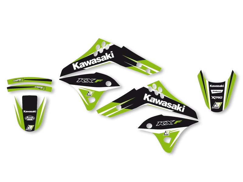 BLACKBIRD Dream Graphic 4 Komplett-Kit passend für Kawasaki KX250F BLACKBIRD Dream Graphic 4 Komplett-Kit passend für Kawasaki KX250F