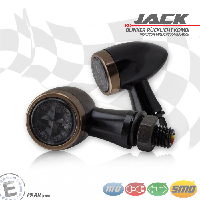 SMD-Blinker/RL-Set Jack schwarz Alu M8