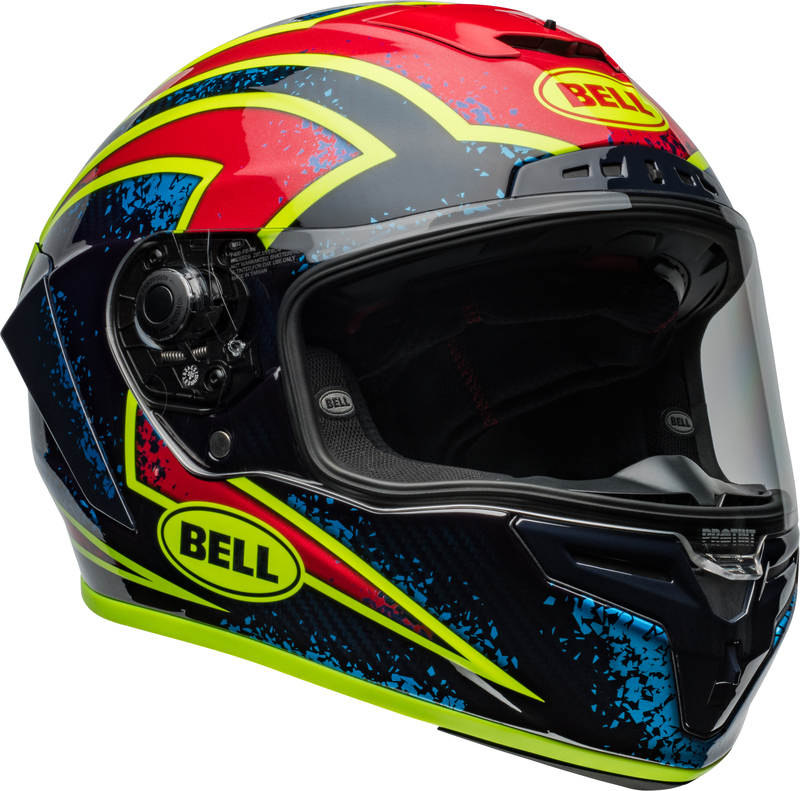 BELL Race Star DLX Flex Helm - Xenon Gloss Blue/Retina