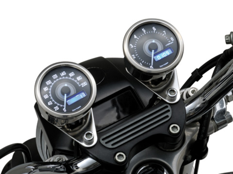 DAYTONA VELONA, Digitaler Tachometer, rund Ø 60 mm, mit Halter, chrom