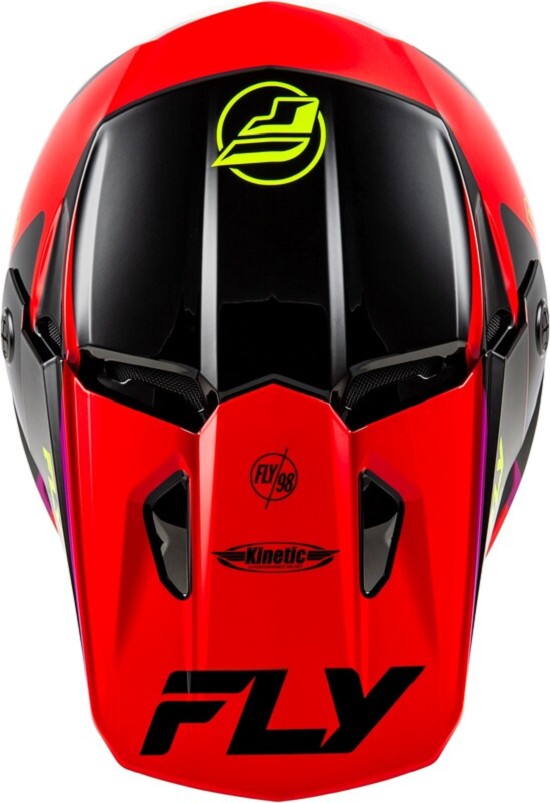 FLY RACING Kinetic Rally Helm - Rot/Schwarz/Weiß