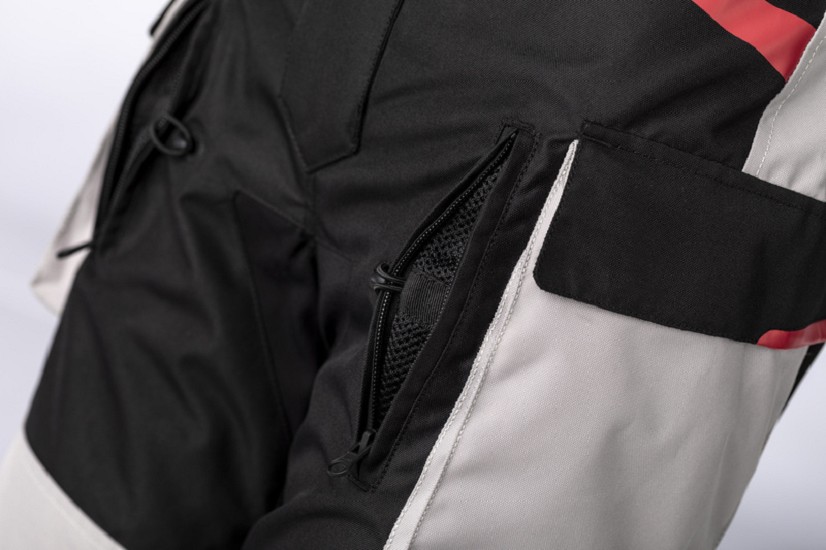 RST Endurance CE Textil-Hose - Schwarz/Silber/Rot Größe 4XL Kurze Hosenbeine