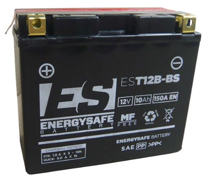 Batterie ENERGYSAFE EST12B-BS (CP) mit Säurepack 12V/ 10 AH (10 Std.) [152x70x131] CCA=150A (2 Jahre Garantie - s. Artikeltext)