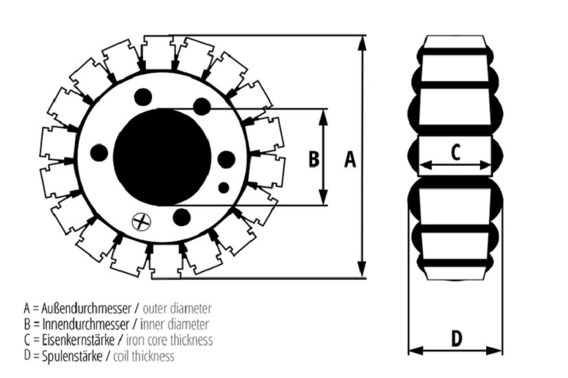 ELECTROSPORT Stator - passend für Suzuki DL 1000 V-STROM