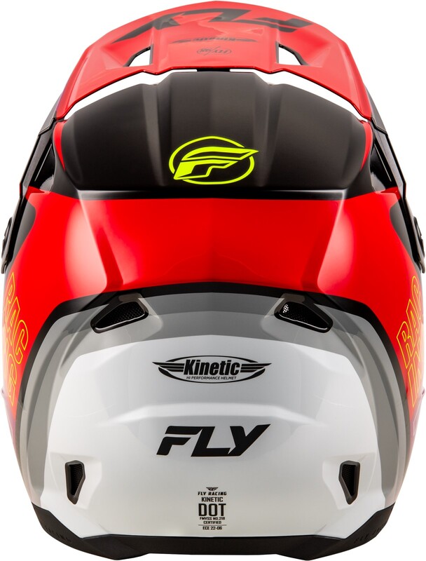 FLY RACING Kinetic Rally Helm - Rot/Schwarz/Weiß