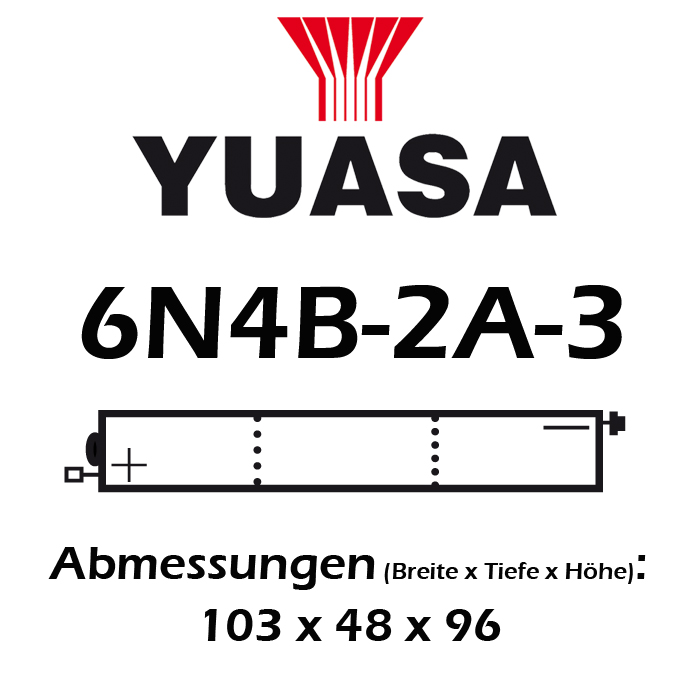 Batterie YUASA 6N4B-2A-3 4 AH