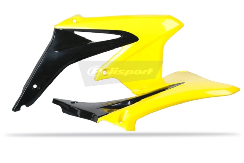 POLISPORT Kühlerspoiler seitlich RMZ450 08-13 Schwarz/Gelb