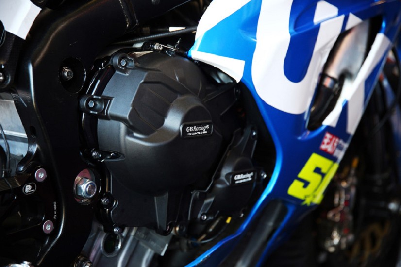 GB RACING Motordeckelschoner-Set Lichtmaschine/Kupplung/Zünd Schwarz passend für Suzuki GSX-R1000