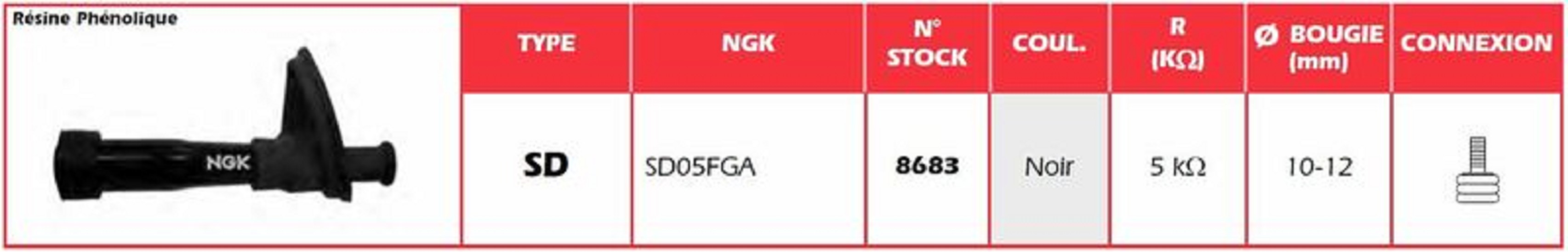 NGK Zündkerzenstecker - SD05FGA NGK Zündkerzenstecker - SD05FGA