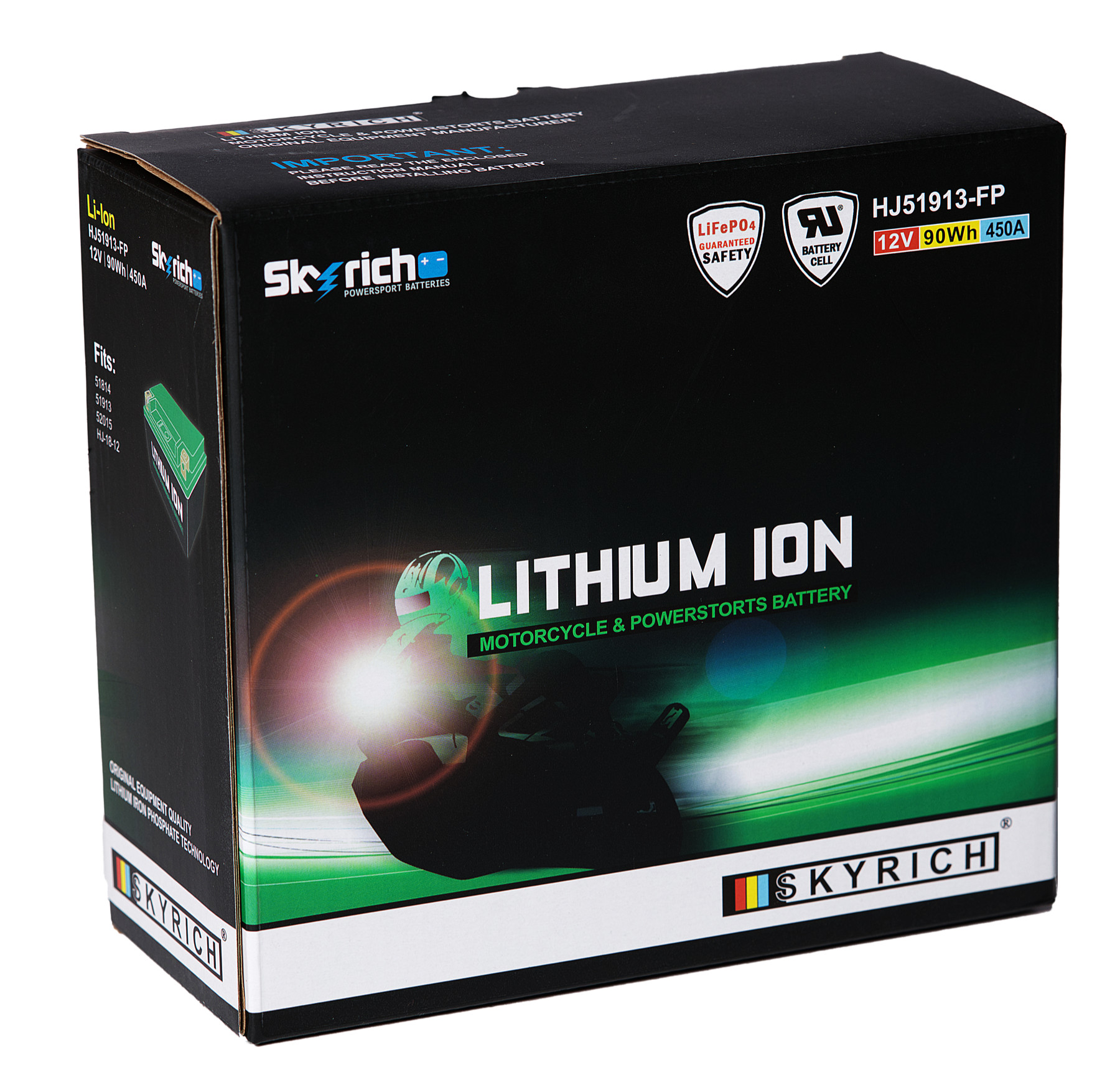Batterie SKYRICH HJ51913-FP [181x77x170] 12,8V/7,5AH (10 Std.), 90Wh, CCA: 450