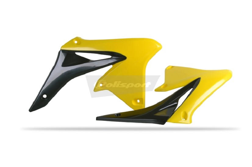 POLISPORT Kühlerspoiler seitlich RMZ250 10-13 Schwarz/Gelb