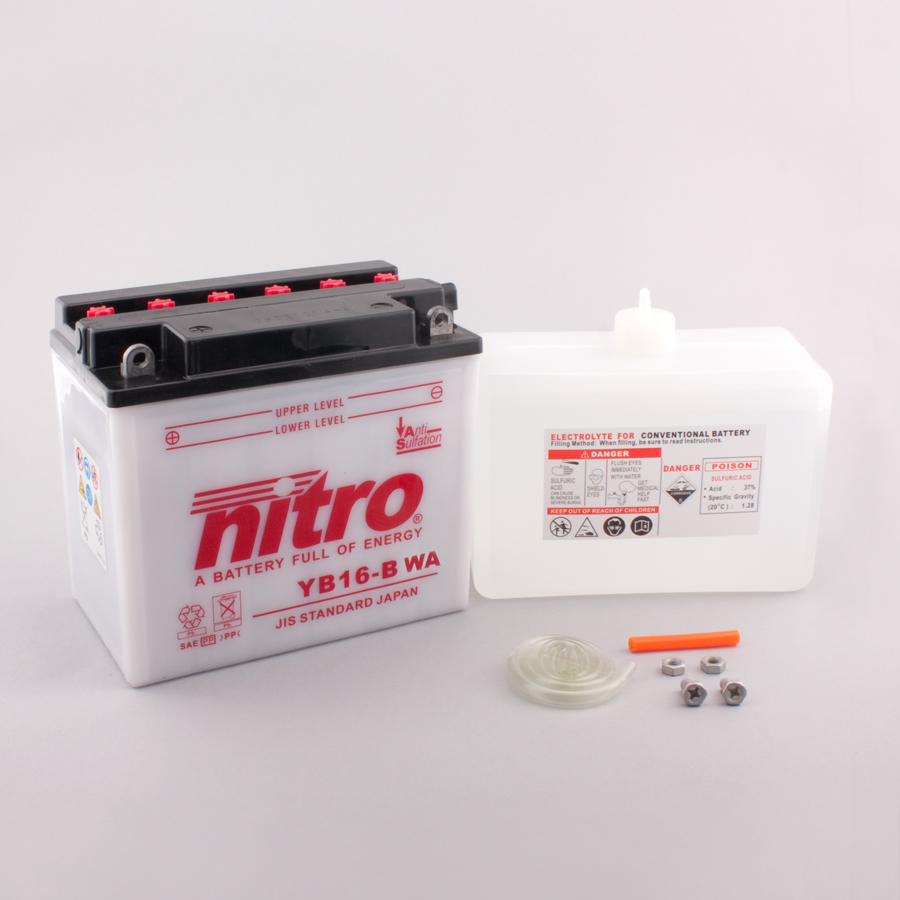 Batterie NITRO NB16-B (CP) mit Säurepack 12V/19Ah [175x100x155] CCA=240A