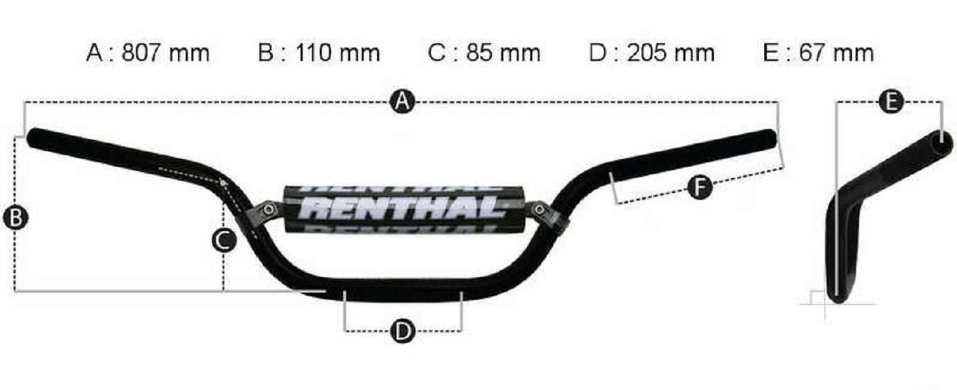 RENTHAL MX/Enduro 7/8 746 Jimmy Button Lenker